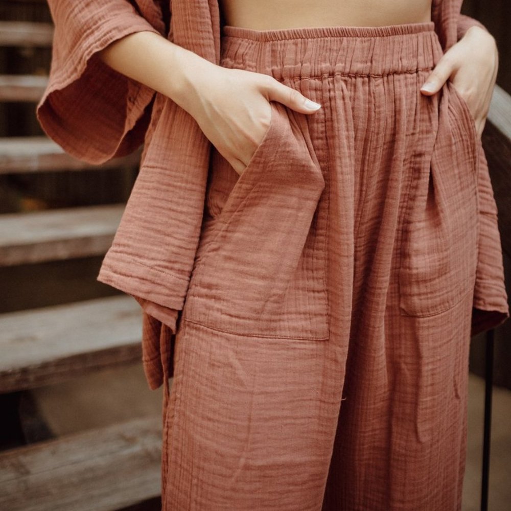 Odd Bird Canyon Rose Gauze pants size XL